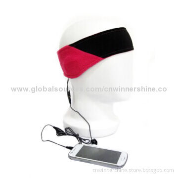 Audio Headband with Stylish Winter Fake Fur Stereo Headphone, 100% Cotton